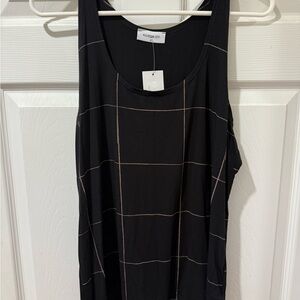 Allison Izu Black and White Sleeveless Tank Top